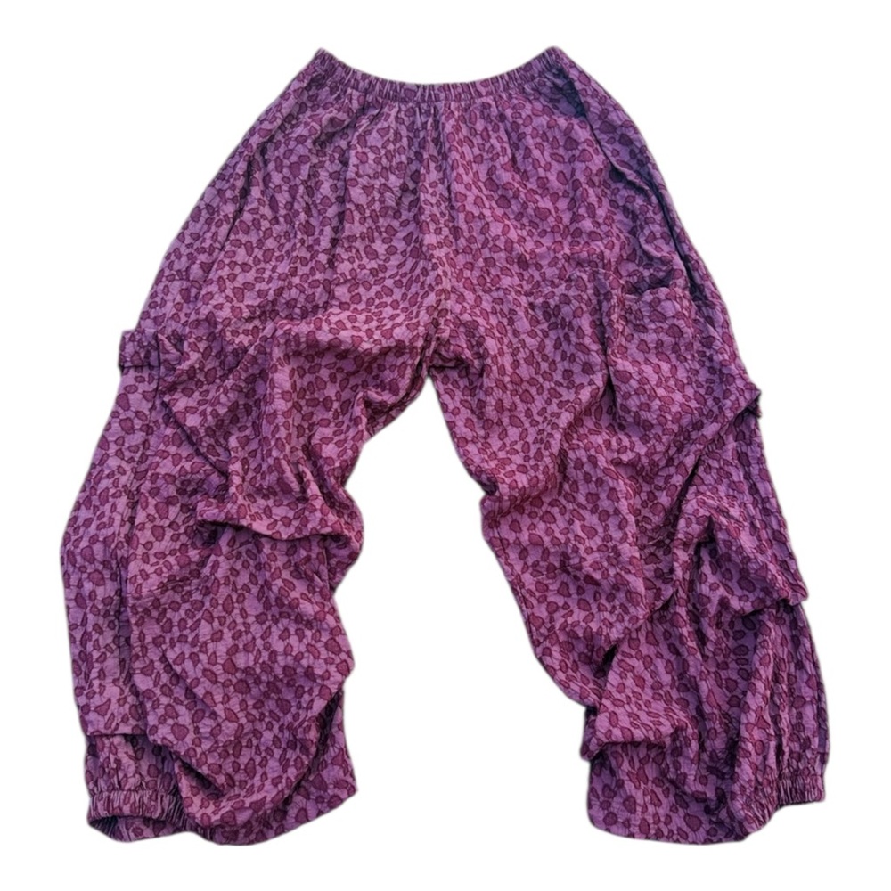 Bodil Y2K Boho Purple Balloon Festival Pants elastic waist-M